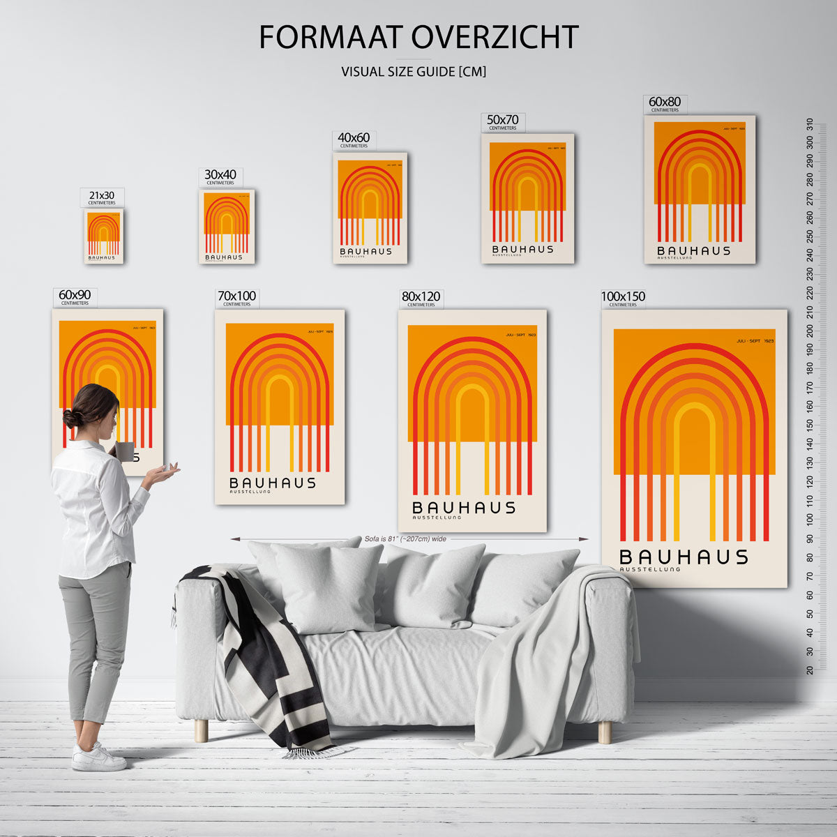 Kleurvlakken en lijnen Poster