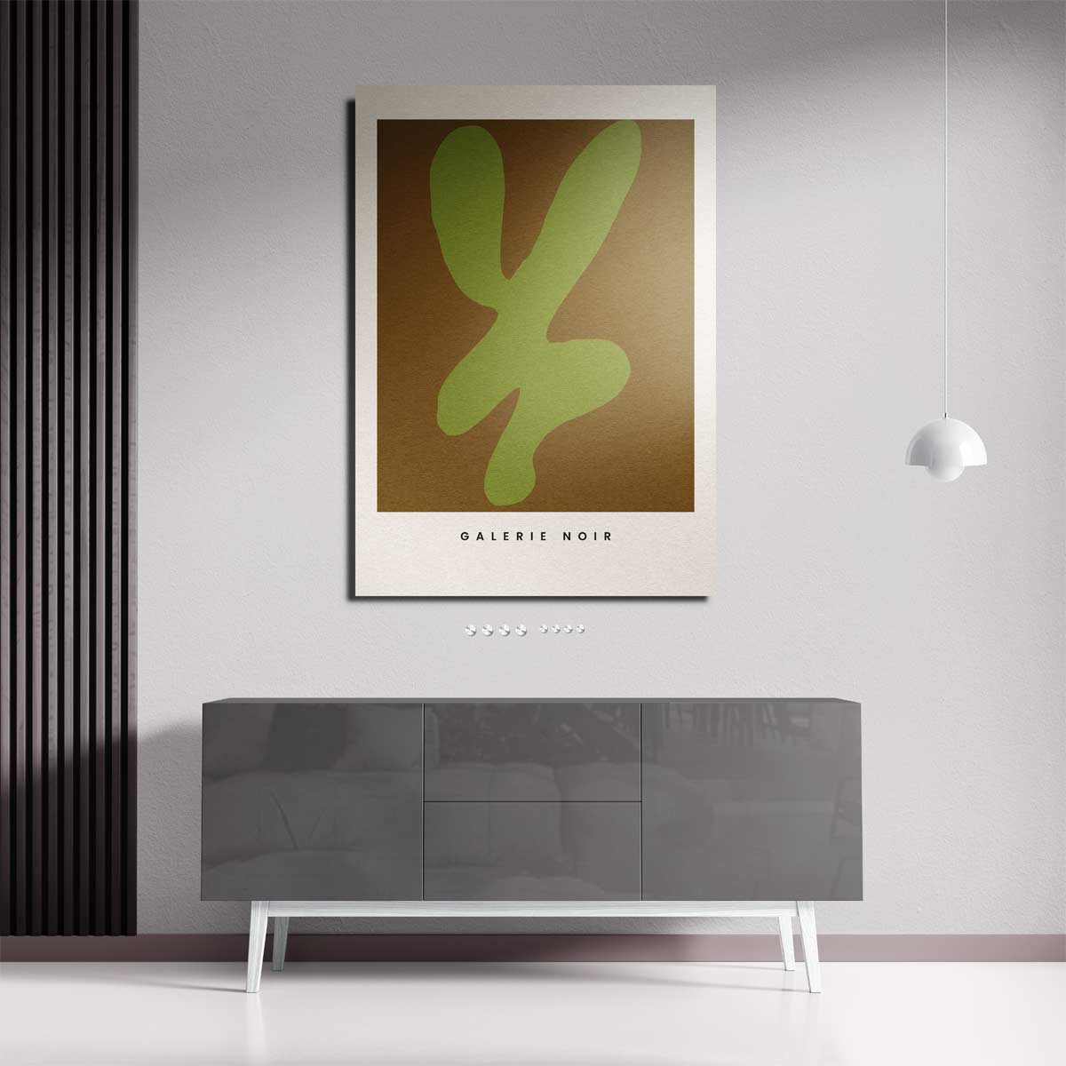 Organische Vormen in Groen Kunstwerk-canvas-dibond-plexiglas-wanddecoratie-WallArtistic