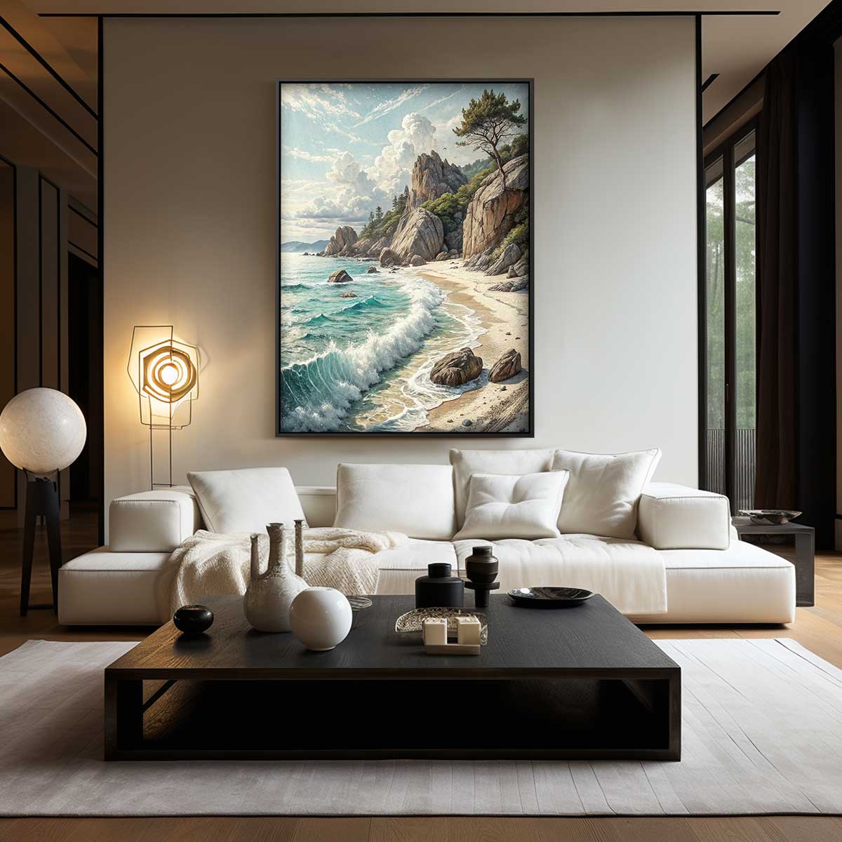 Mystieke Kustlijn Kunstwerk-canvas-dibond-plexiglas-wanddecoratie-WallArtistic