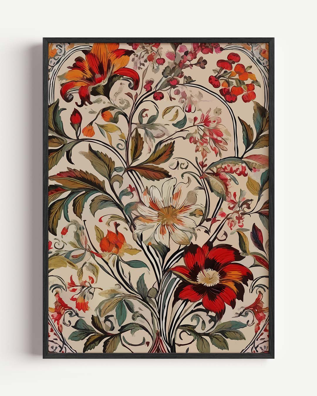 Bloemenpracht in Vintage Stijl Poster-WallArtistic