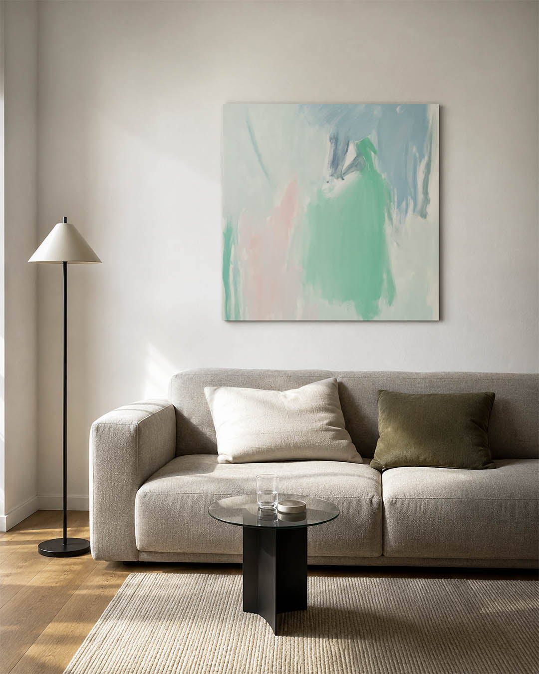 Vloeiende kleurencompositie Kunstwerk