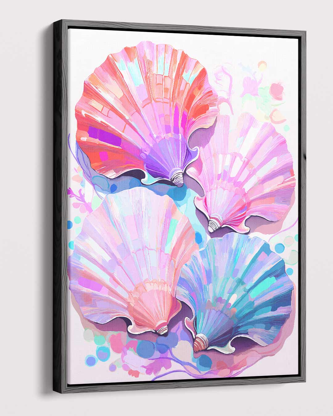 Kleurrijke Schelpenpracht Kunstwerk-canvas-dibond-plexiglas-wanddecoratie-WallArtistic