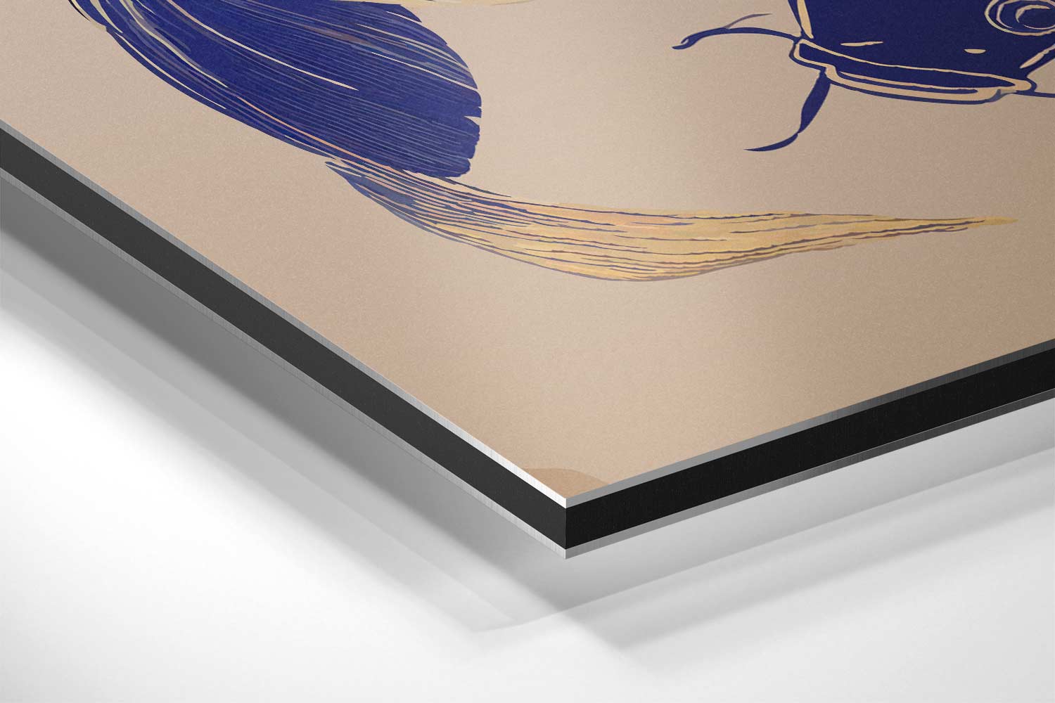 Dansende Koi Vissen Kunstwerk-canvas-dibond-plexiglas-wanddecoratie-WallArtistic