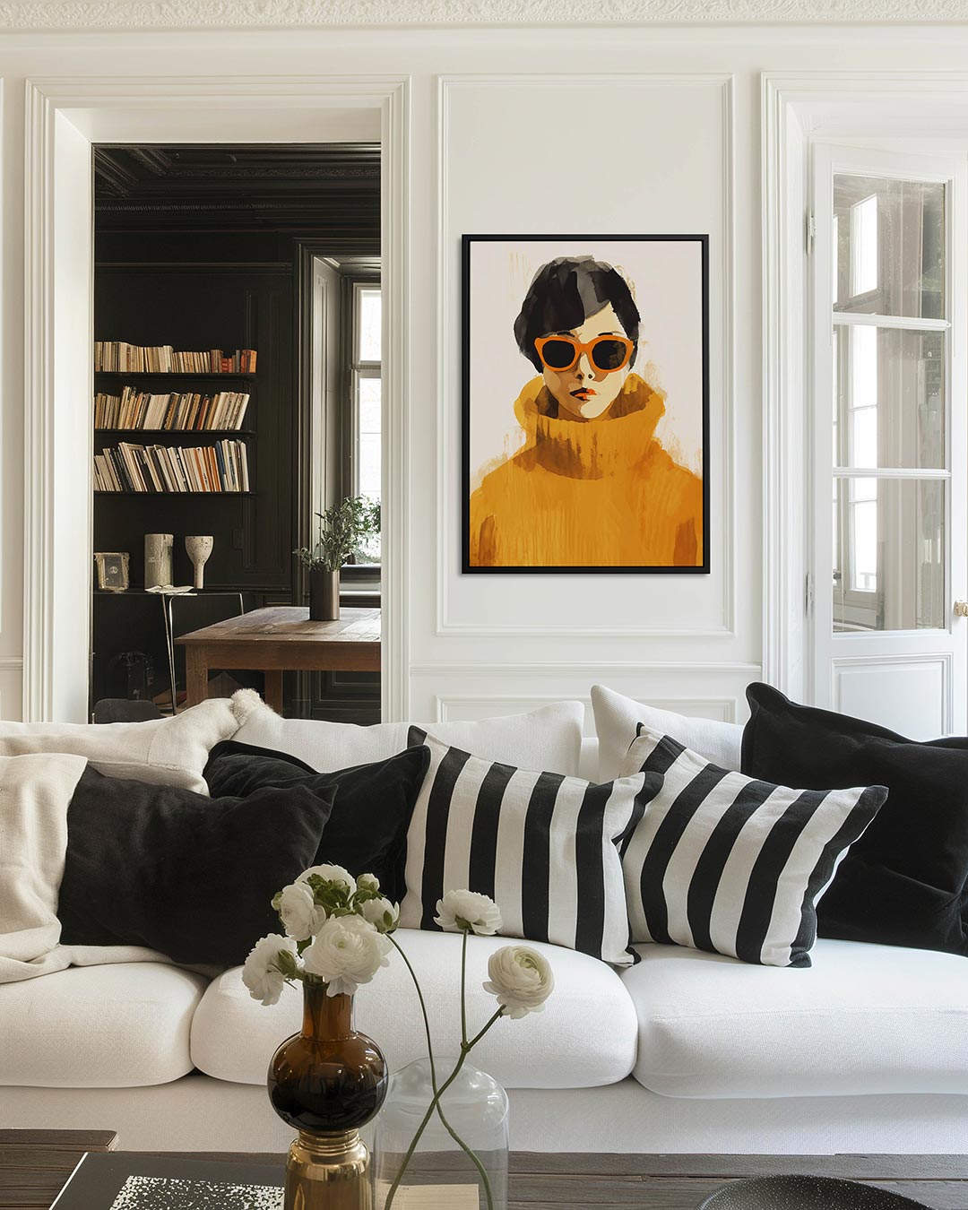 Stijlvolle vrouw Kunstwerk