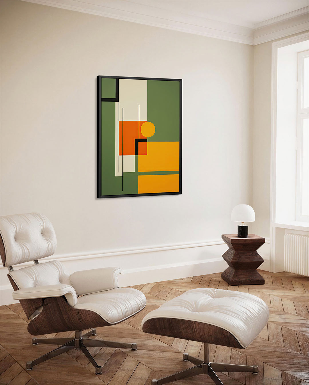 Geometrische kleurencompositie Kunstwerk