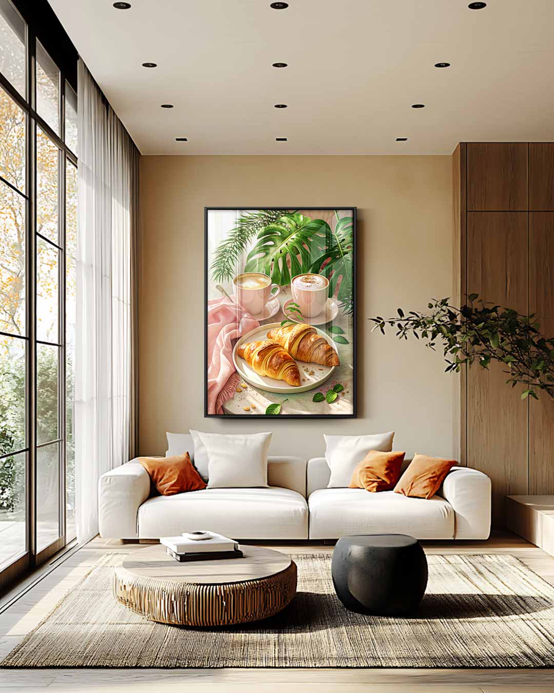 Ontbijt in het Groen Kunstwerk-canvas-dibond-plexiglas-wanddecoratie-WallArtistic