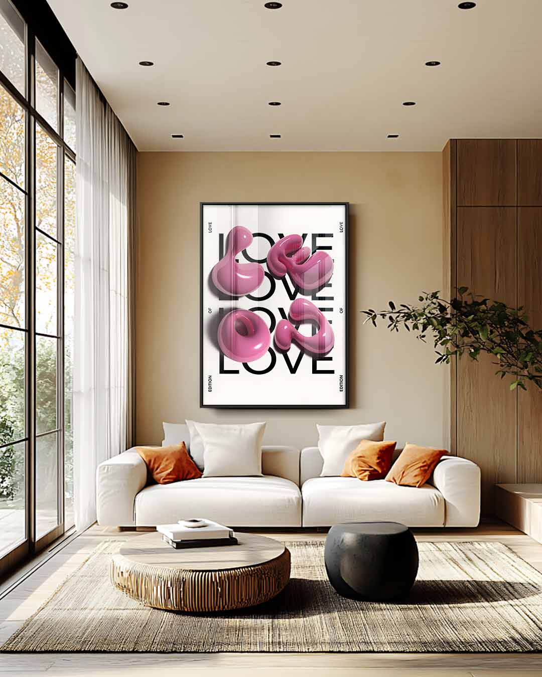 Liefde in Vormen Kunstwerk-canvas-dibond-plexiglas-wanddecoratie-WallArtistic