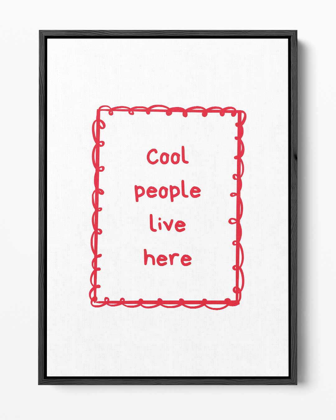 Cool People Live Here Poster Kunstwerk-canvas-dibond-plexiglas-wanddecoratie-WallArtistic
