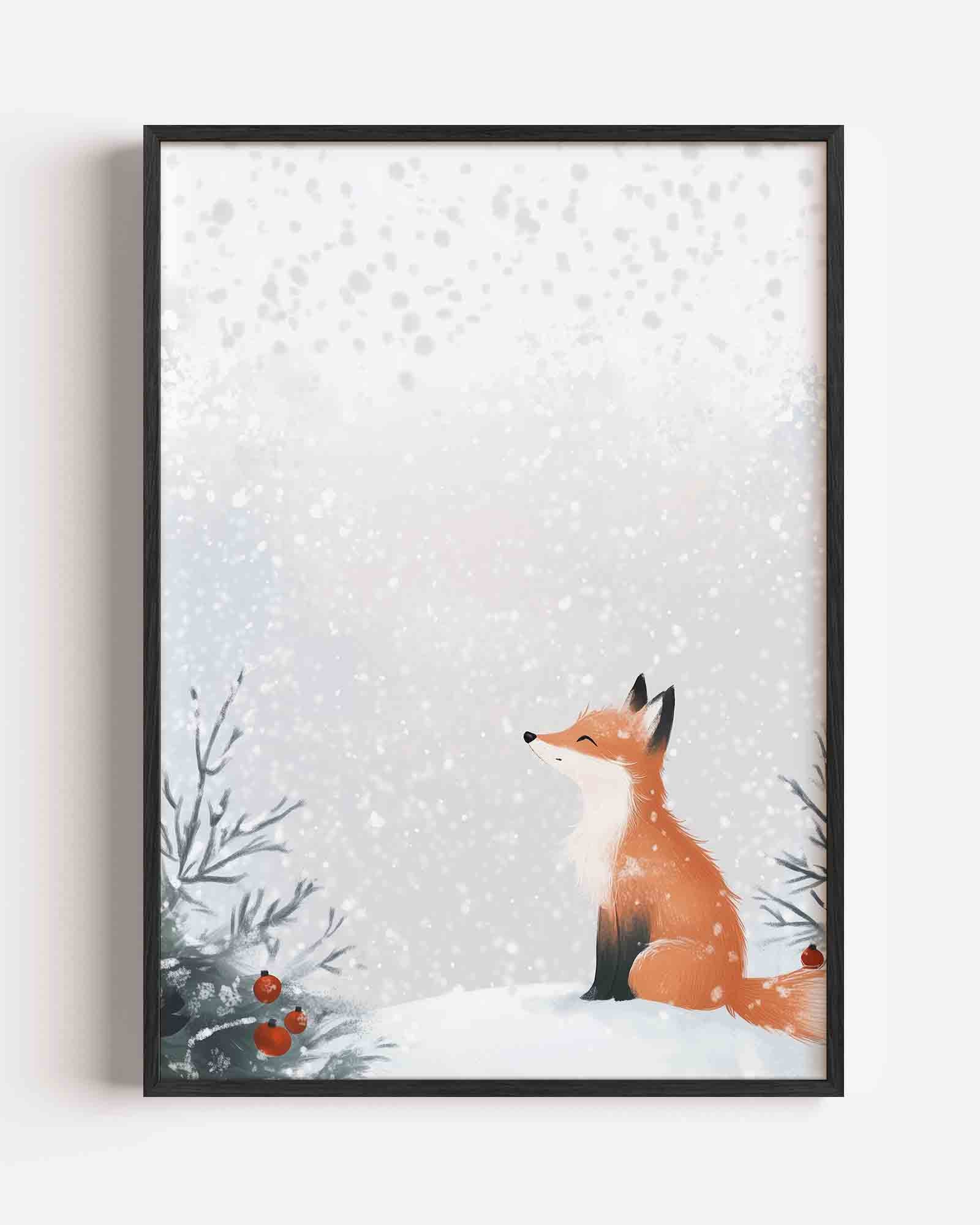 Vos in sneeuw Poster
