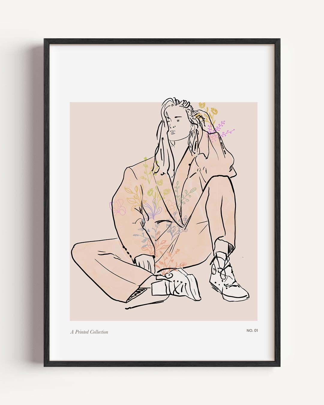 Moderne Vrouwelijke Schetsposter-WallArtistic