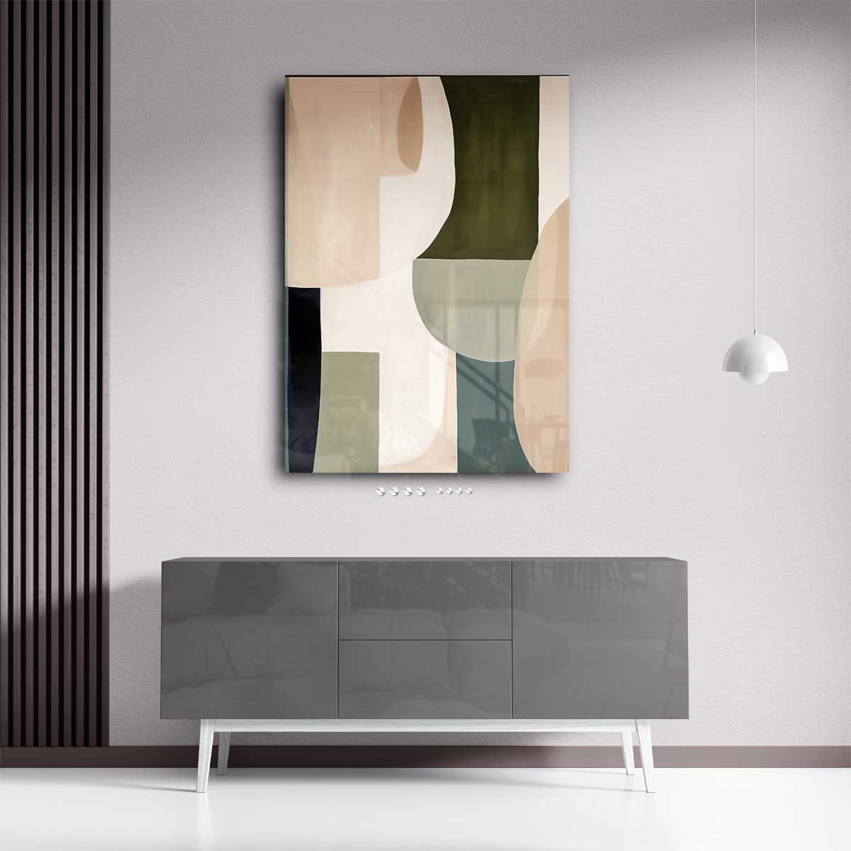 Abstracte Harmonie in Aardetinten Kunstwerk-canvas-dibond-plexiglas-wanddecoratie-WallArtistic