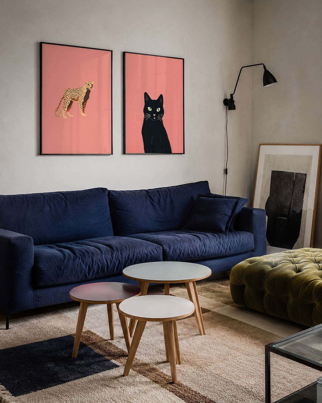 Kleurrijke dierenfiguur Posterset