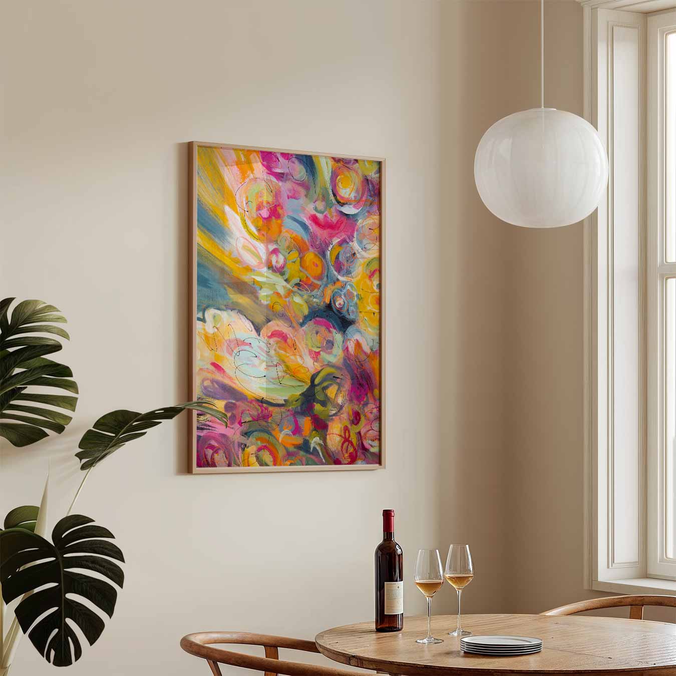 Abstracte Kleurenexplosie Poster-WallArtistic