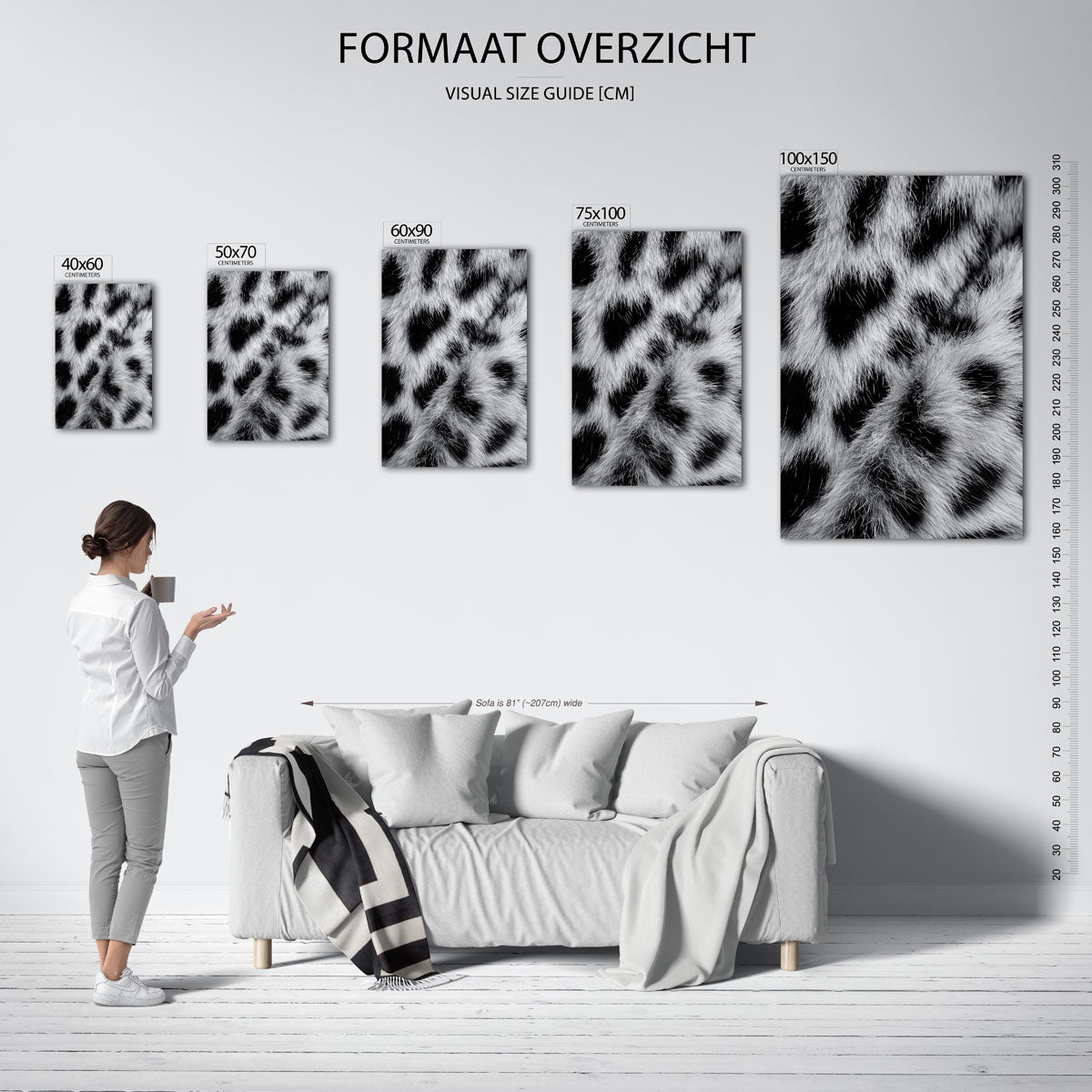 Dierlijke patronen – staande wanddecoratie van WallArtistic