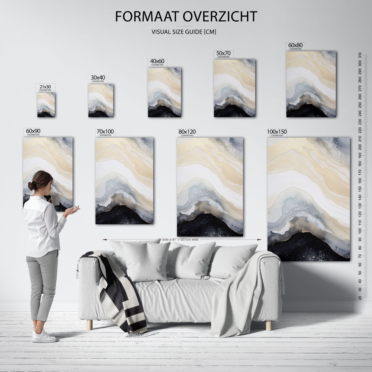 Gelaagde vormen Poster