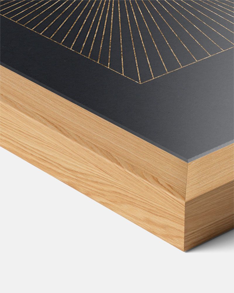 Stralende Gouden Lijnen Poster-WallArtistic