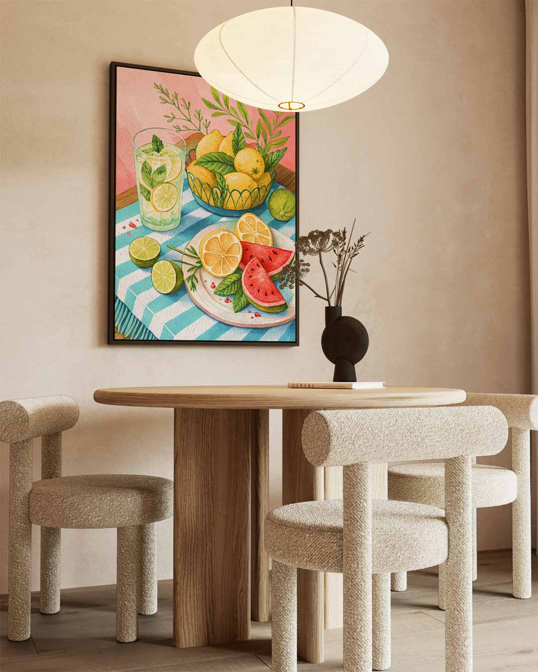 Zomers Citrusfeestje Kunstwerk-canvas-dibond-plexiglas-wanddecoratie-WallArtistic