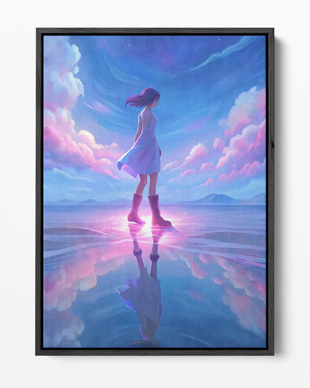 Dromerige Wandeling Onder de Sterren Kunstwerk-canvas-dibond-plexiglas-wanddecoratie-WallArtistic