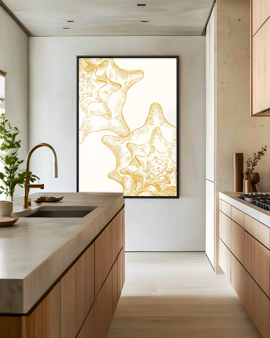 Sterrenpatroon Illustratie Kunstwerk-canvas-dibond-plexiglas-wanddecoratie-WallArtistic