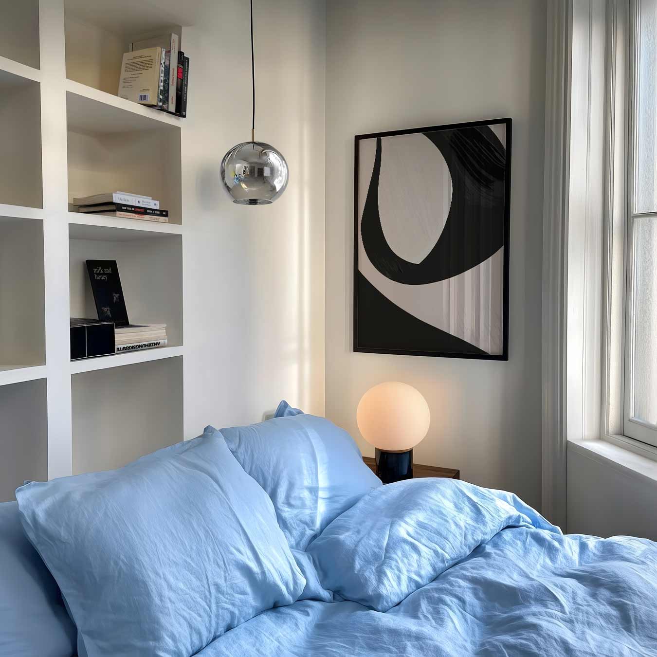 Abstracte Grijs-Zwarte Harmonie Poster-WallArtistic