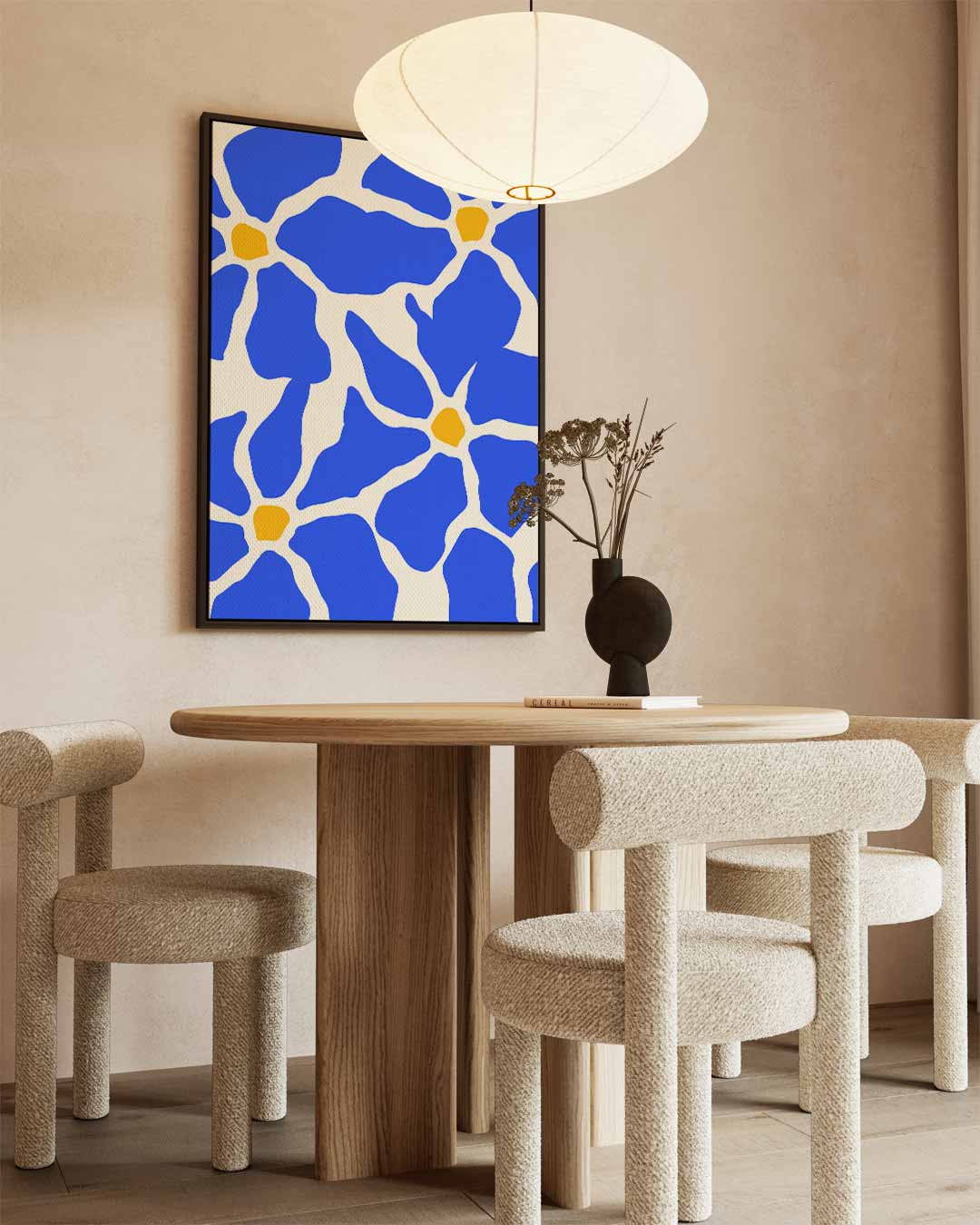 Bloemenpracht in Blauw Kunstwerk-canvas-dibond-plexiglas-wanddecoratie-WallArtistic