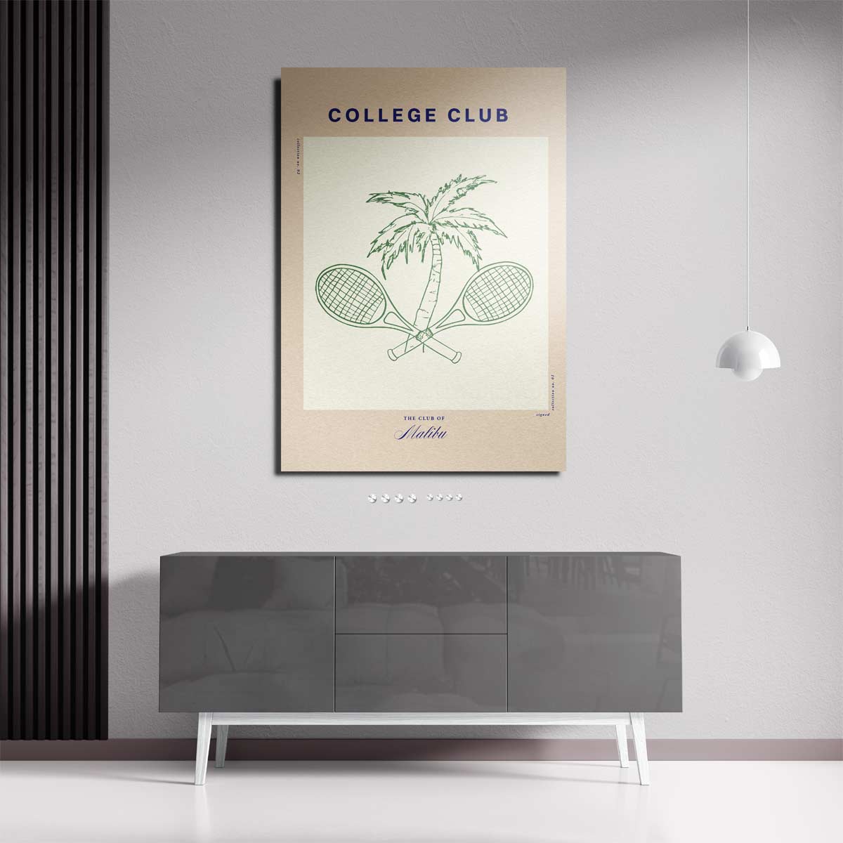 College Club Print Kunstwerk-canvas-dibond-plexiglas-wanddecoratie-WallArtistic