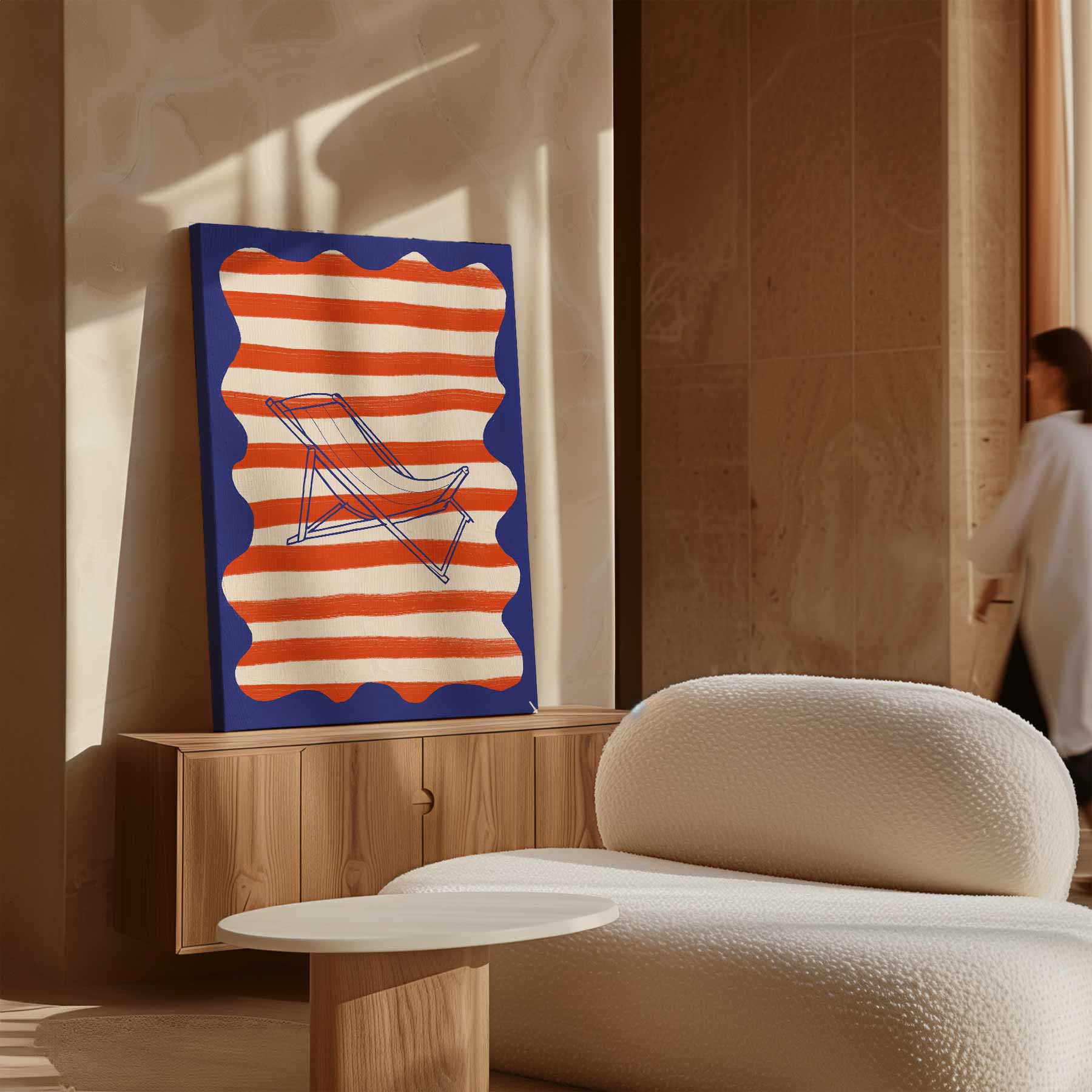 Strandstoel Droom Kunstwerk-canvas-dibond-plexiglas-wanddecoratie-WallArtistic