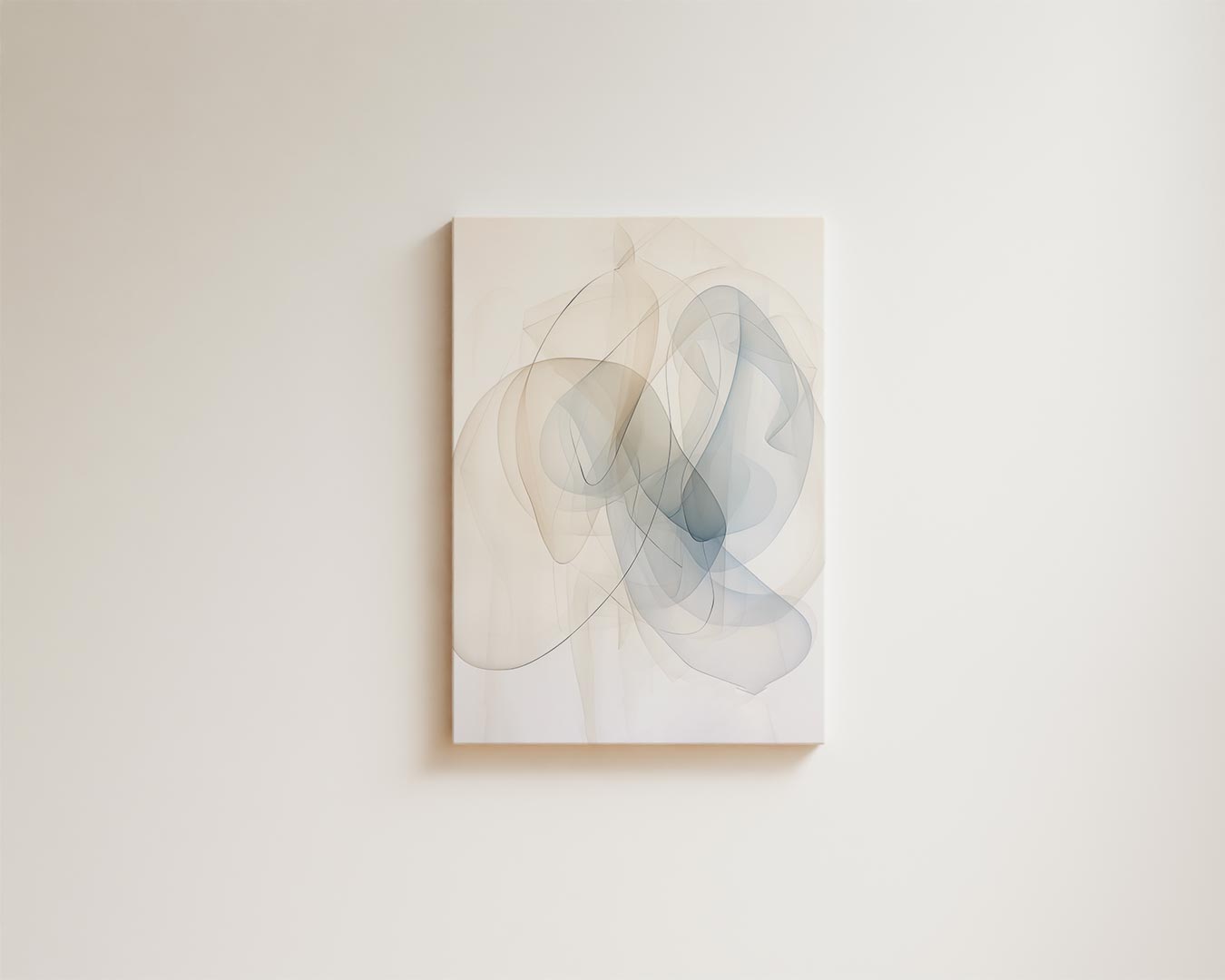 Zwevende Vormen in Neutrale Tinten Kunstwerk-canvas-dibond-plexiglas-wanddecoratie-WallArtistic