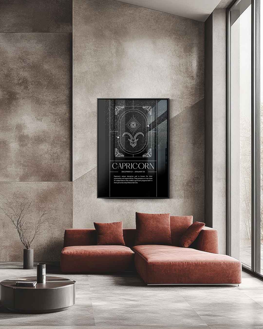 Moderne Steenbok Inspiratie Poster Kunstwerk-canvas-dibond-plexiglas-wanddecoratie-WallArtistic