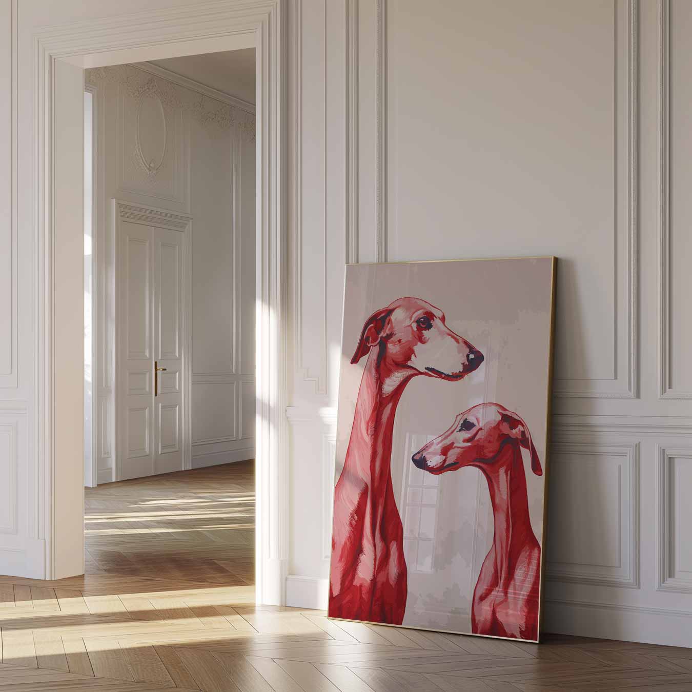 Stijlvolle Windhonden Poster-WallArtistic
