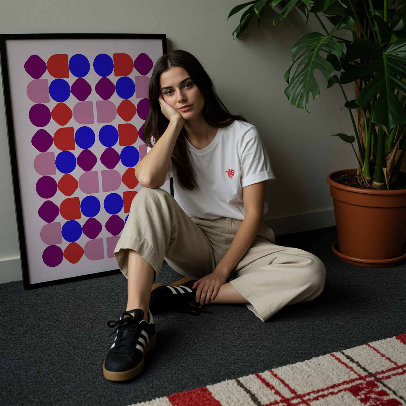 Kleurrijke Geometrie Wanddecoratie Poster-WallArtistic