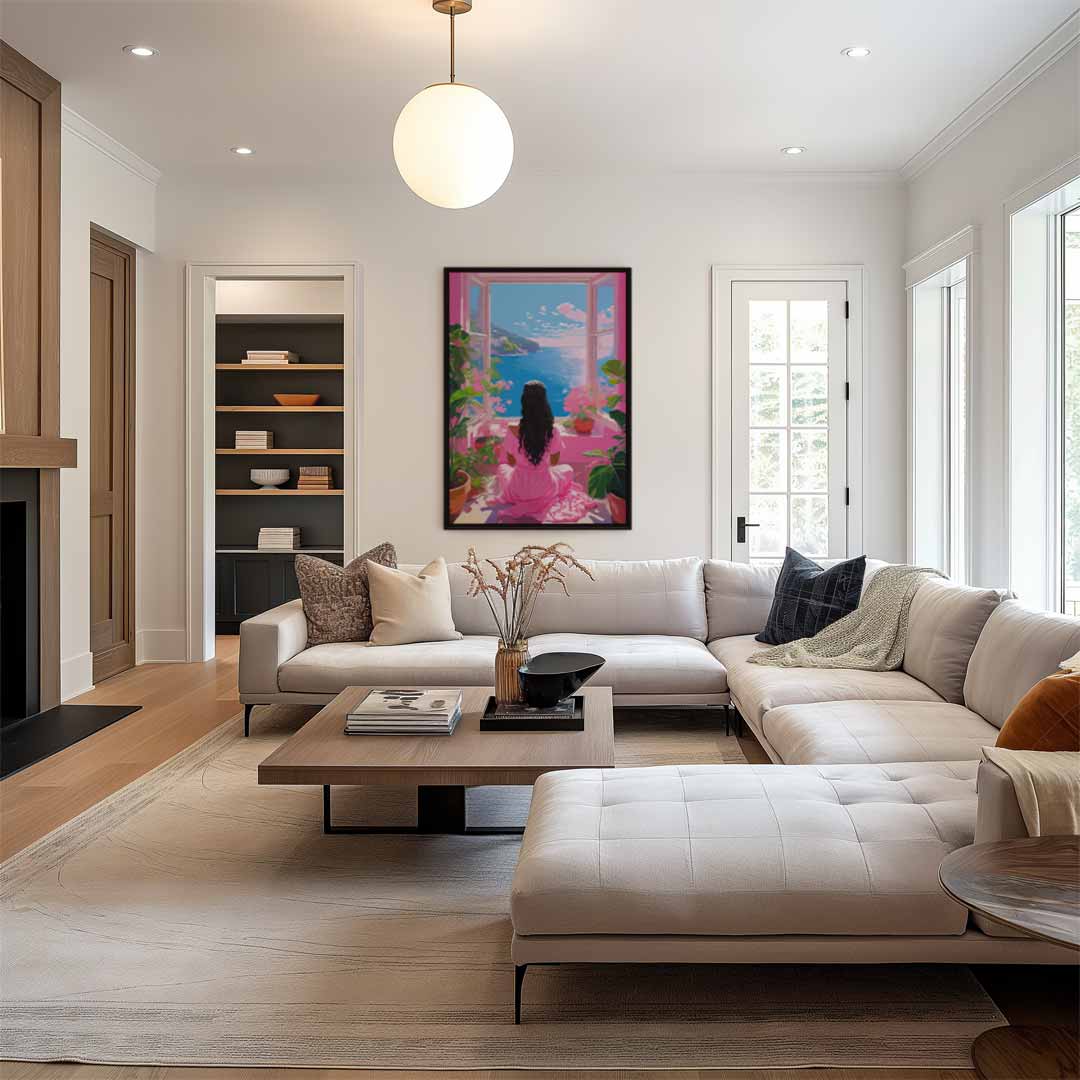 Dagdromen bij de Zee Kunstwerk-canvas-dibond-plexiglas-wanddecoratie-WallArtistic