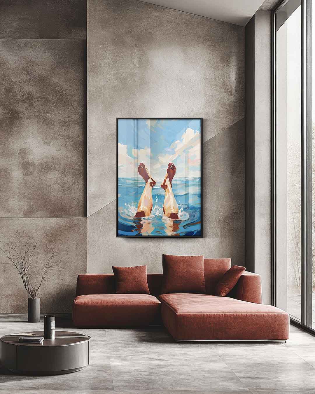 Eropuit in de Zee Kunstwerk-canvas-dibond-plexiglas-wanddecoratie-WallArtistic