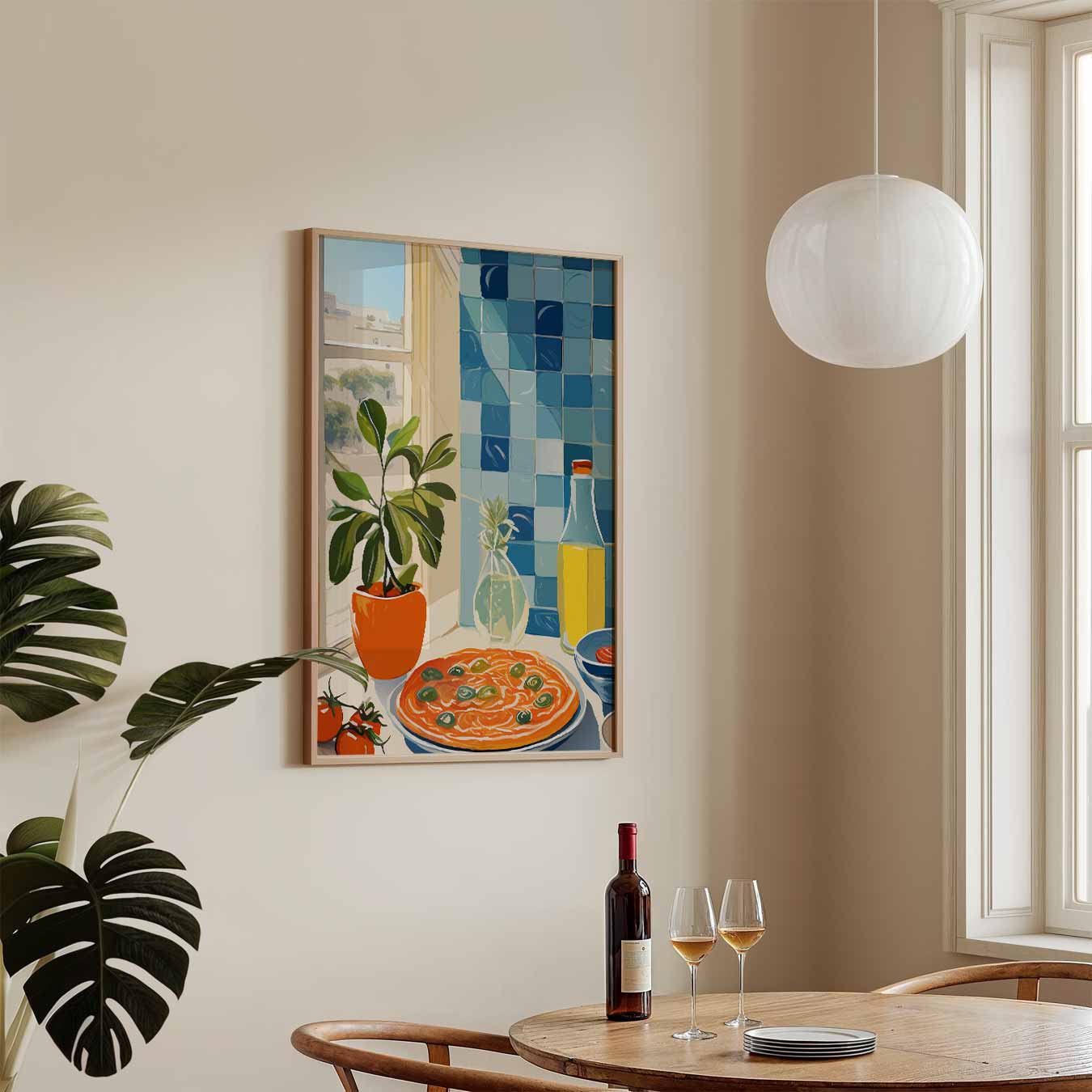 Mediterrane Keuken Charm Poster-WallArtistic