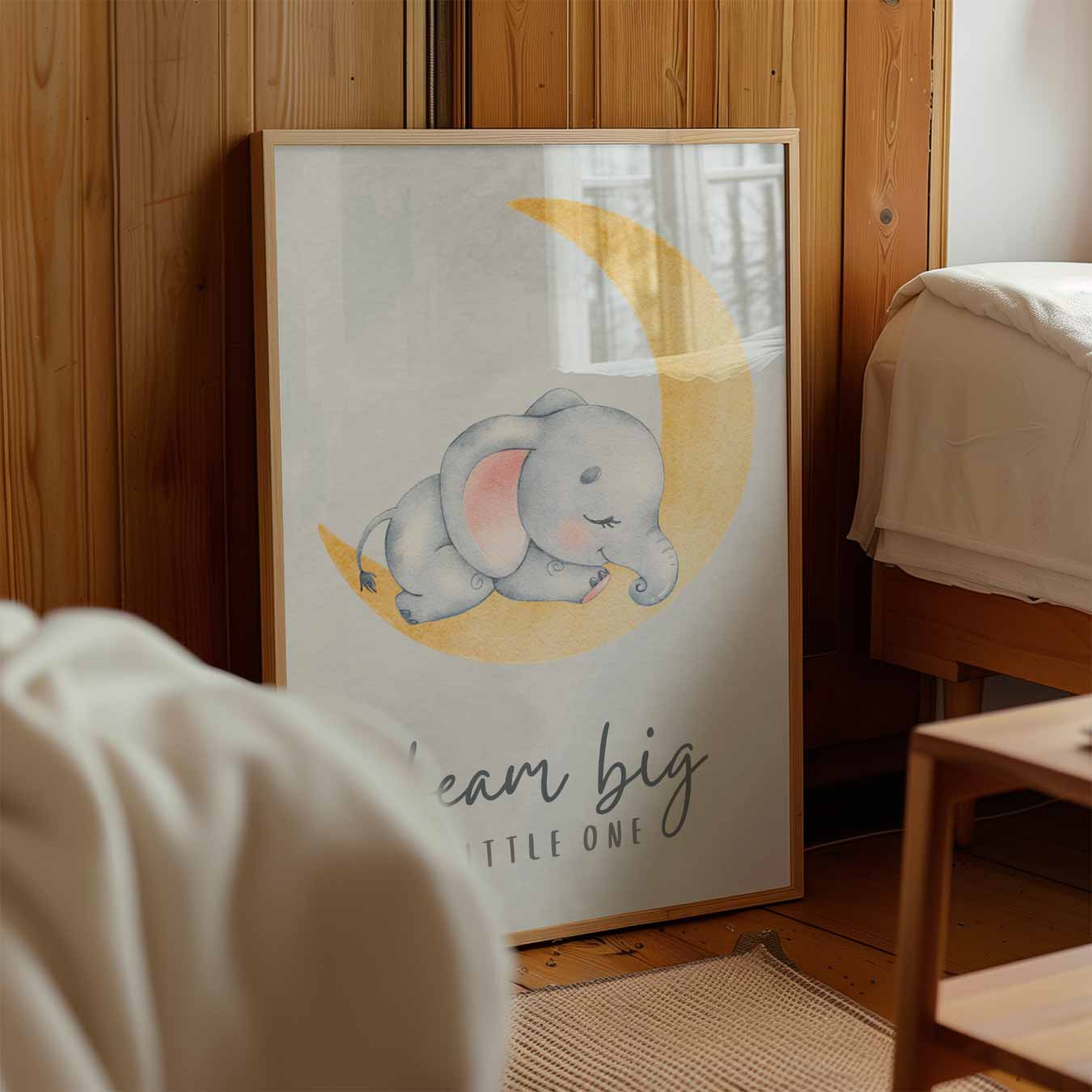 Dromerige Olifantenposter voor de Kinderkamer Poster