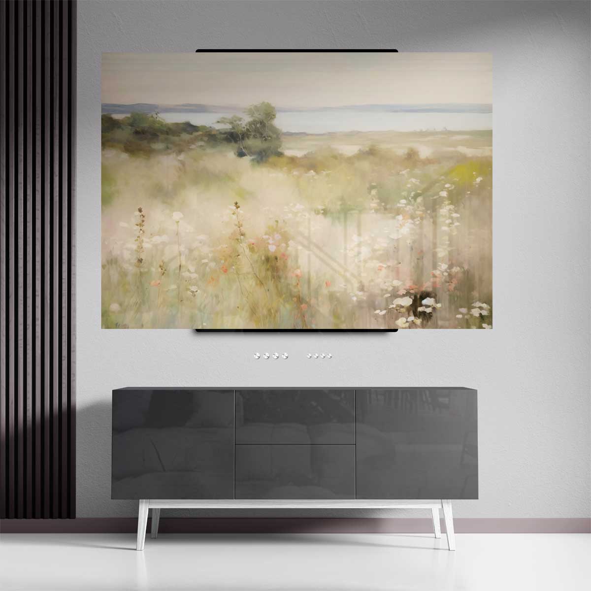 Zonovergoten Bloemenweide Kunstwerk-canvas-dibond-plexiglas-wanddecoratie-WallArtistic