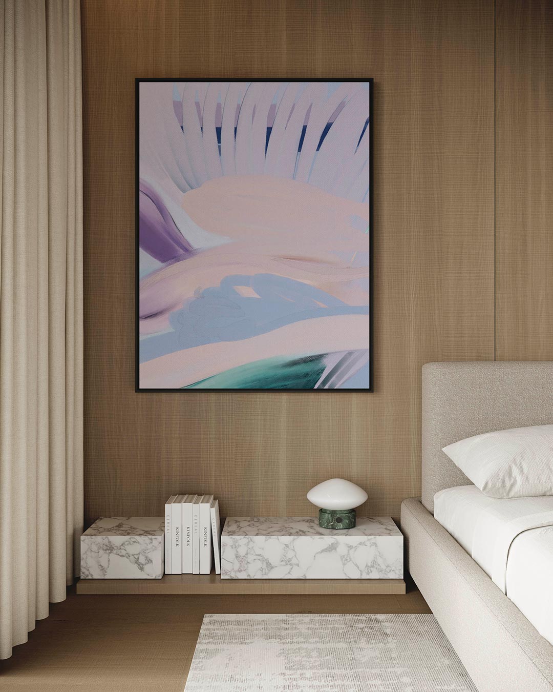 Vloeiende kleurencompositie Kunstwerk