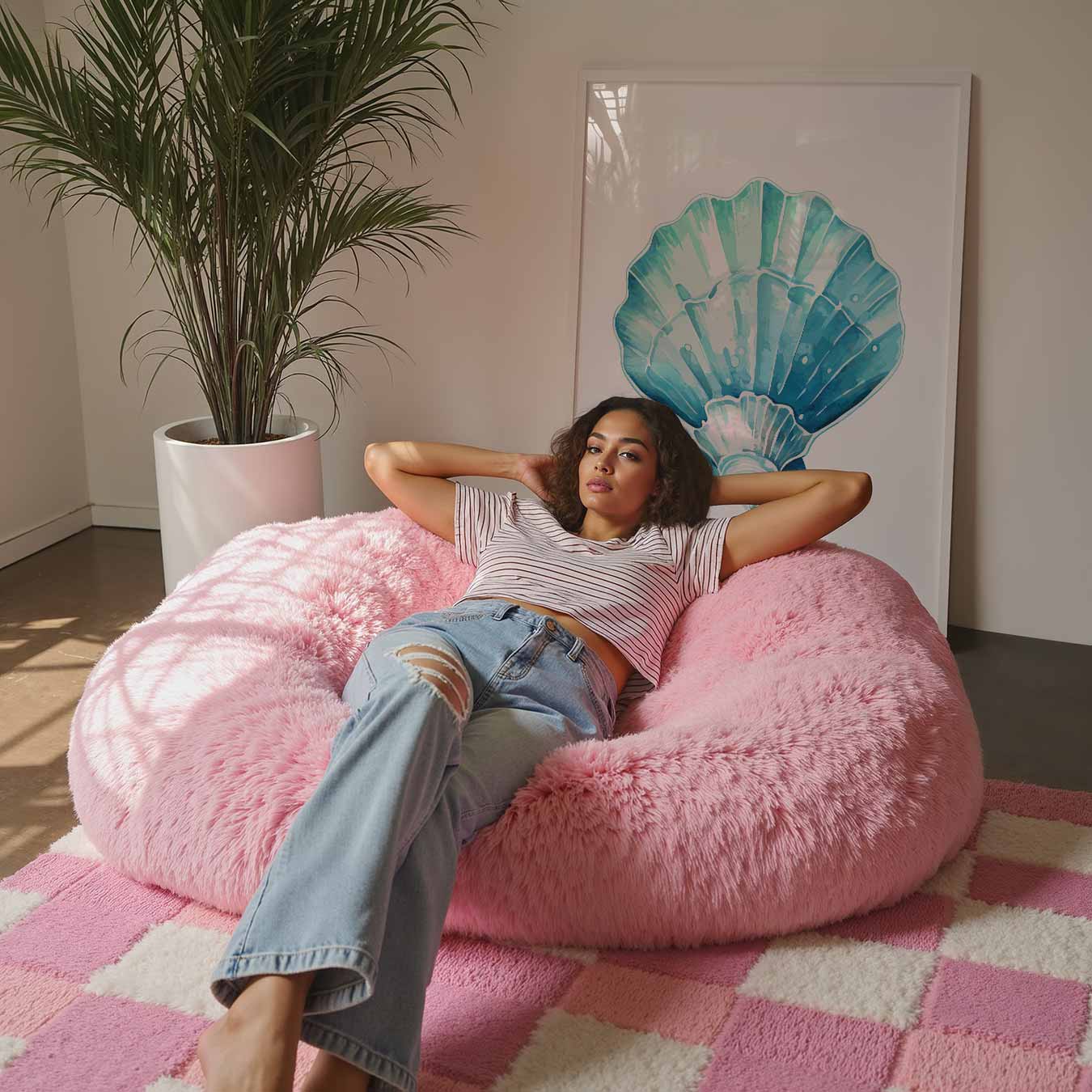 Zeeschelp Aquamarijn Poster-WallArtistic