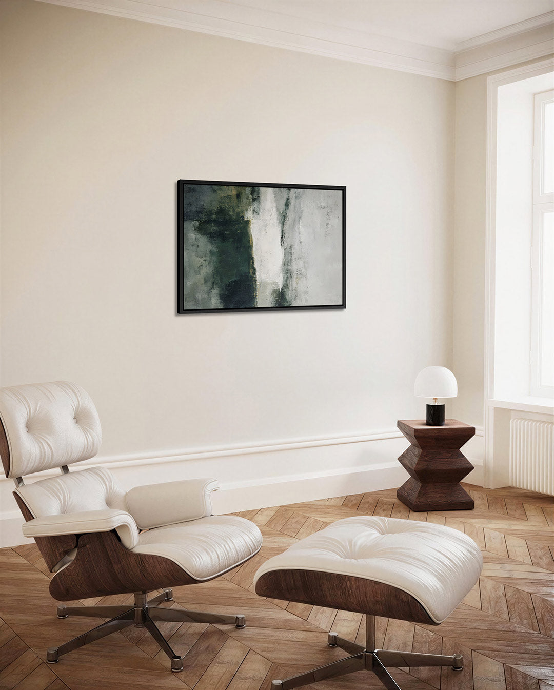 Gelaagde kleurencompositie Kunstwerk