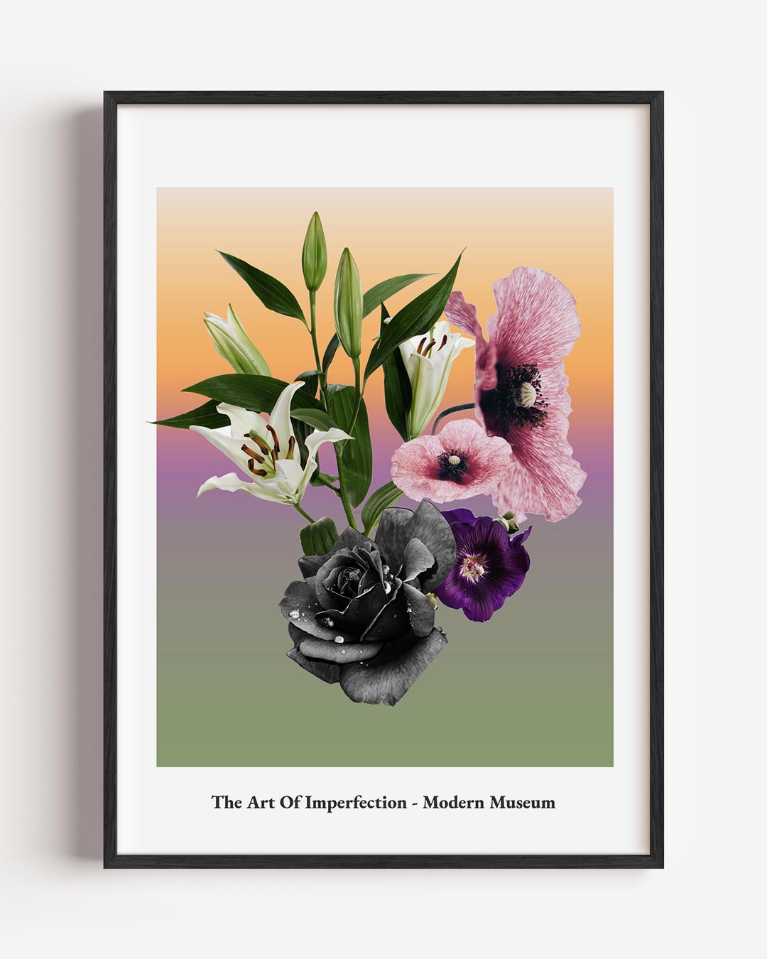 Bloemenpracht in Kleurrijke Overgang Poster-WallArtistic