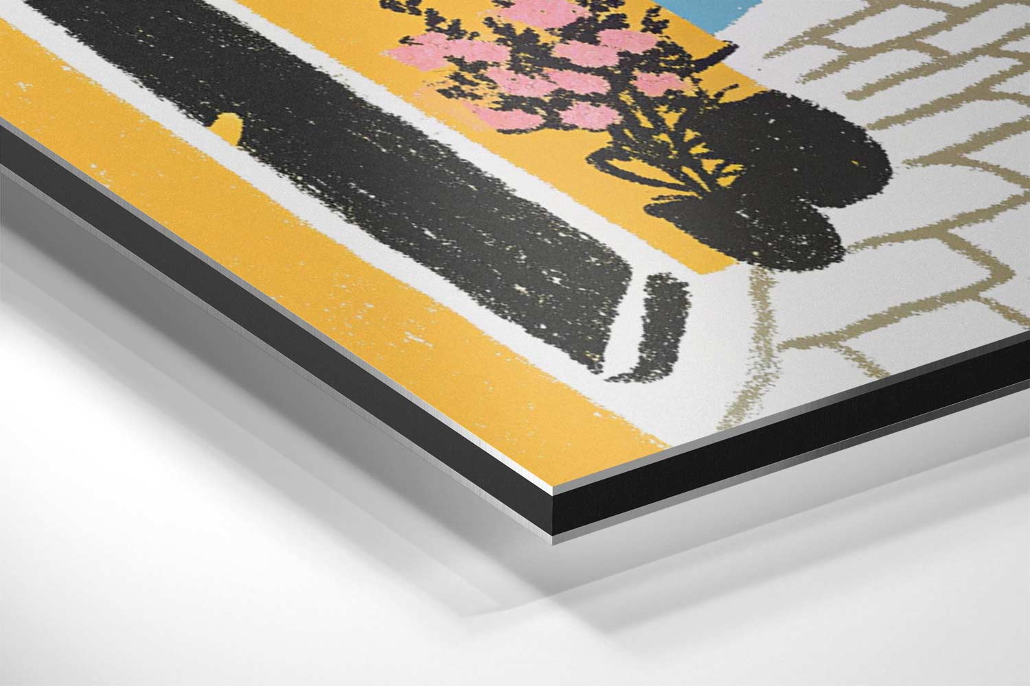 Zonnige Straat naar de Zee Kunstwerk-canvas-dibond-plexiglas-wanddecoratie-WallArtistic