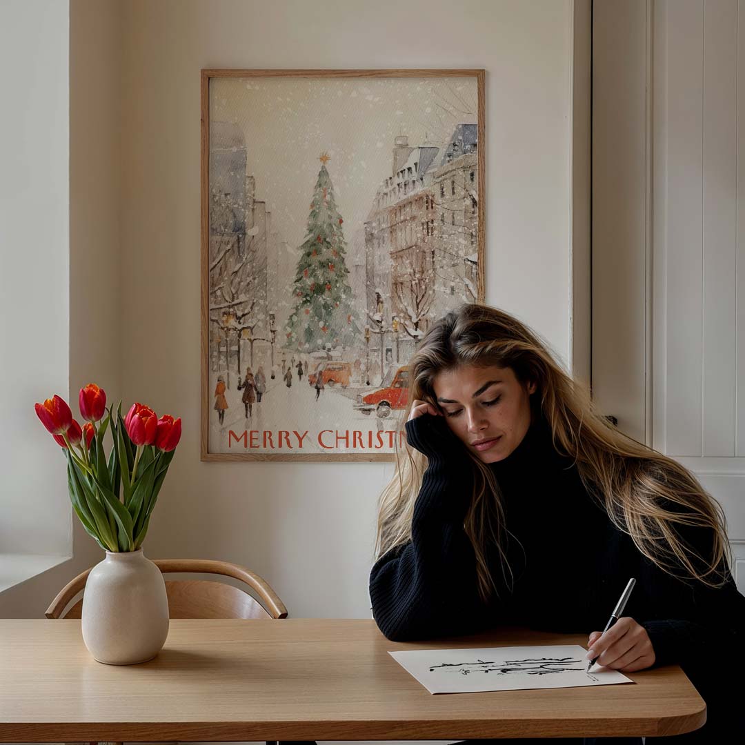 Winterse Kerstposter-WallArtistic