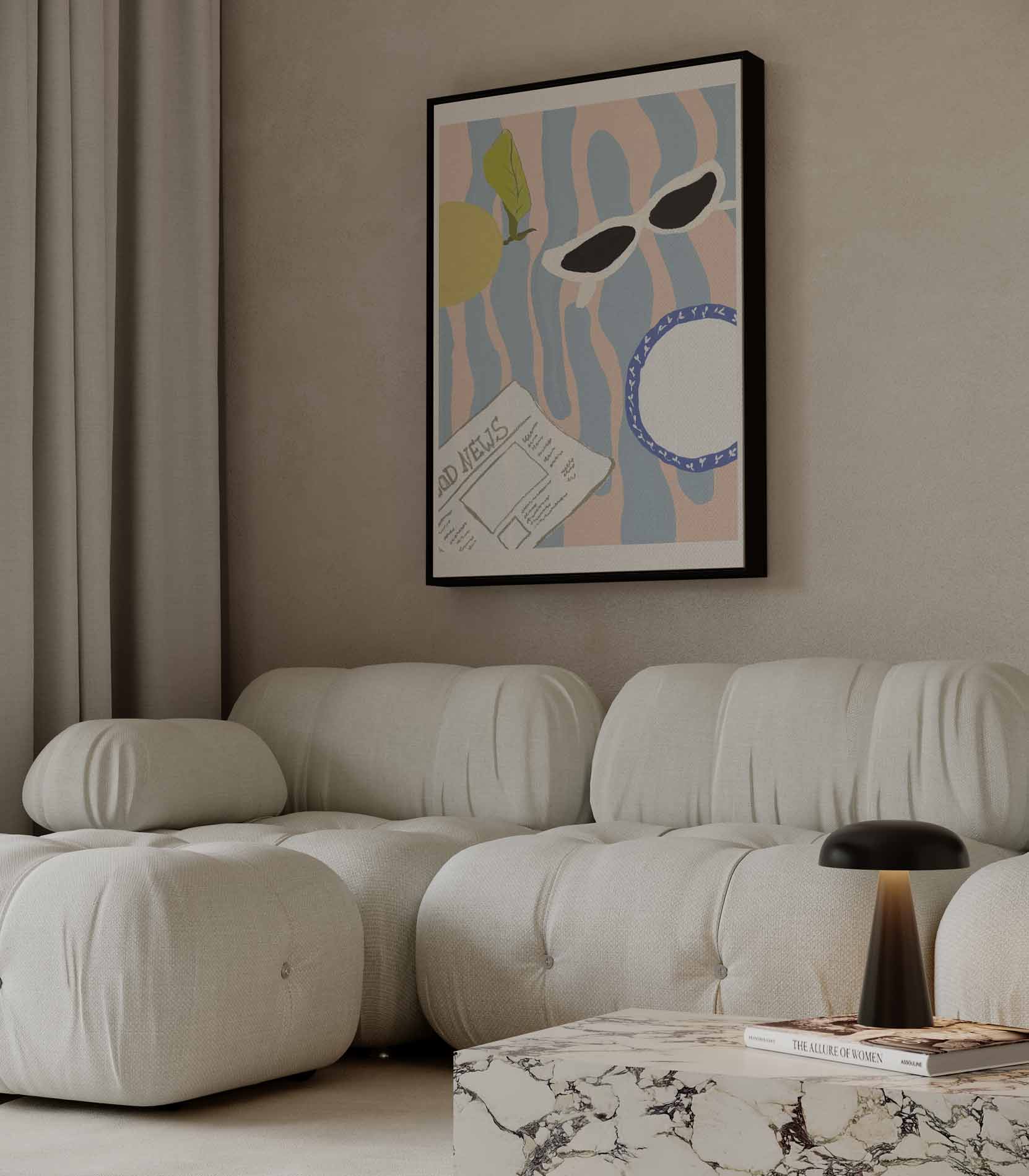 Zonnige Dag Invloeden Kunstwerk-canvas-dibond-plexiglas-wanddecoratie-WallArtistic