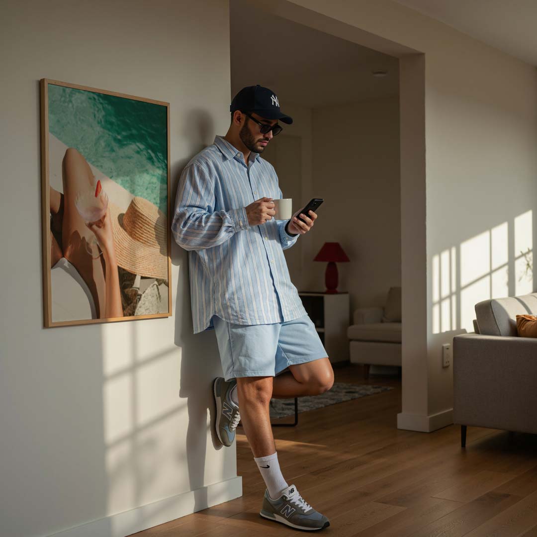 Zomerse Poolside Vibes Poster-WallArtistic