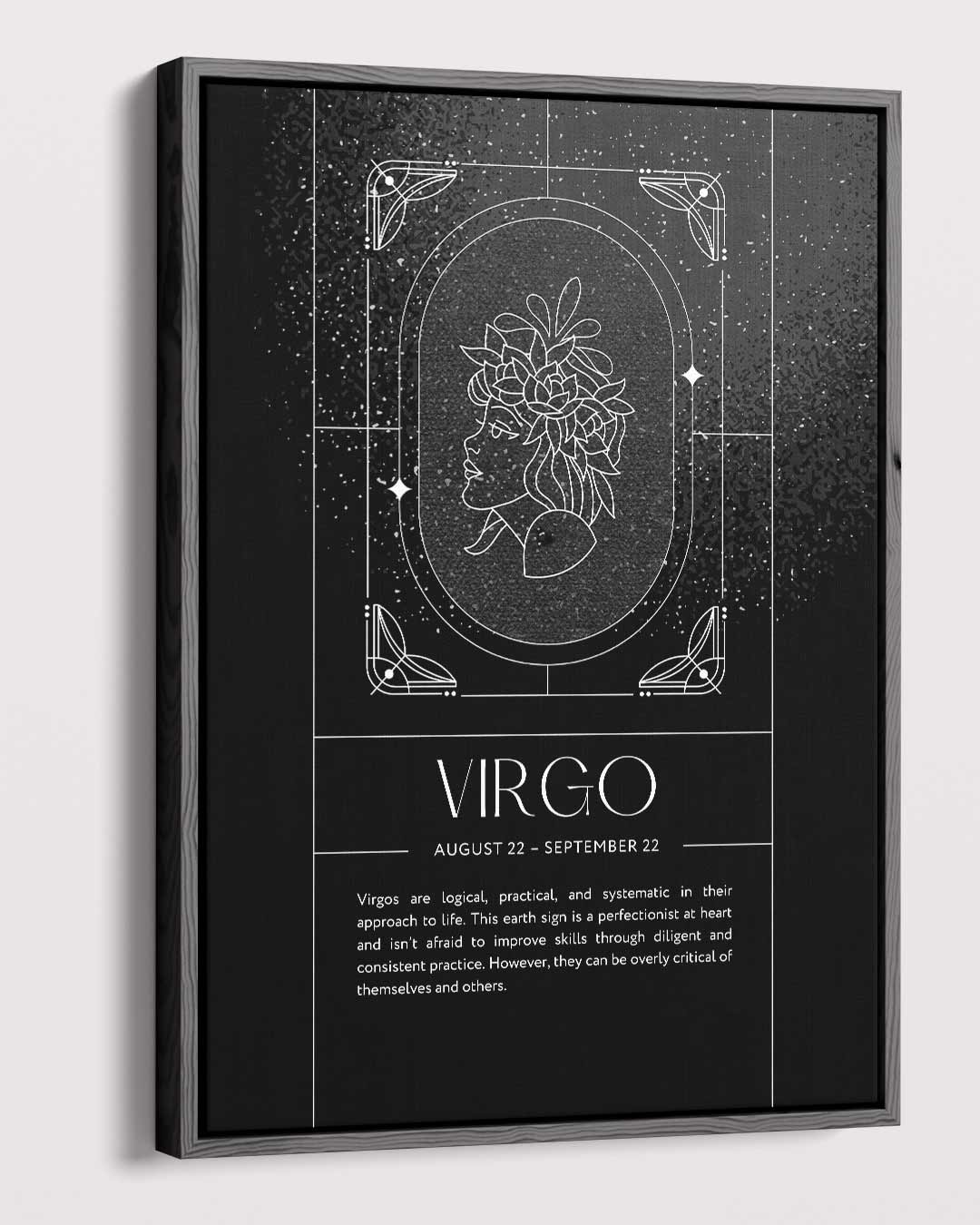 Stijlvolle Virgo Illustratie Kunstwerk-canvas-dibond-plexiglas-wanddecoratie-WallArtistic