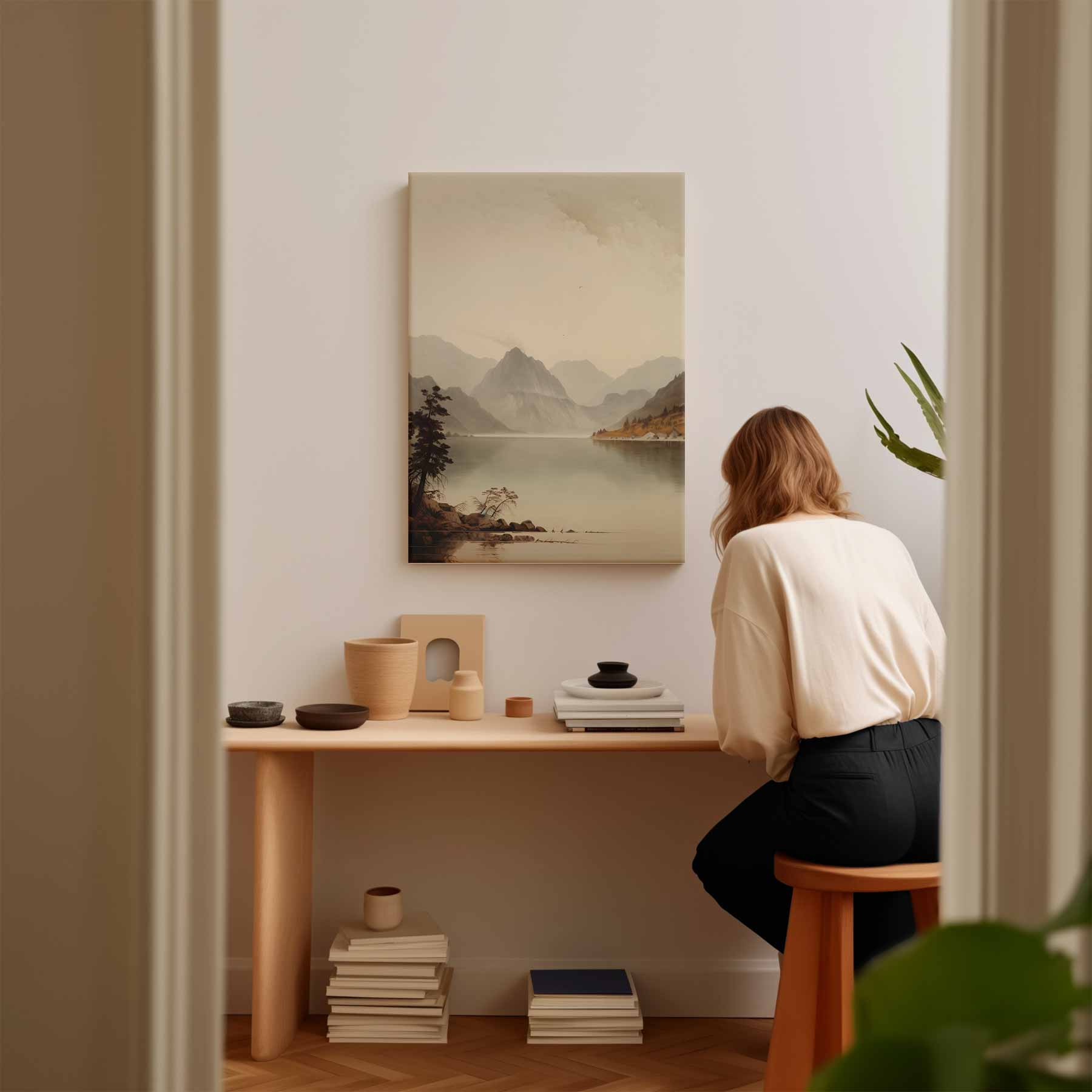 Droomachtig Berglandschap Kunstwerk-canvas-dibond-plexiglas-wanddecoratie-WallArtistic