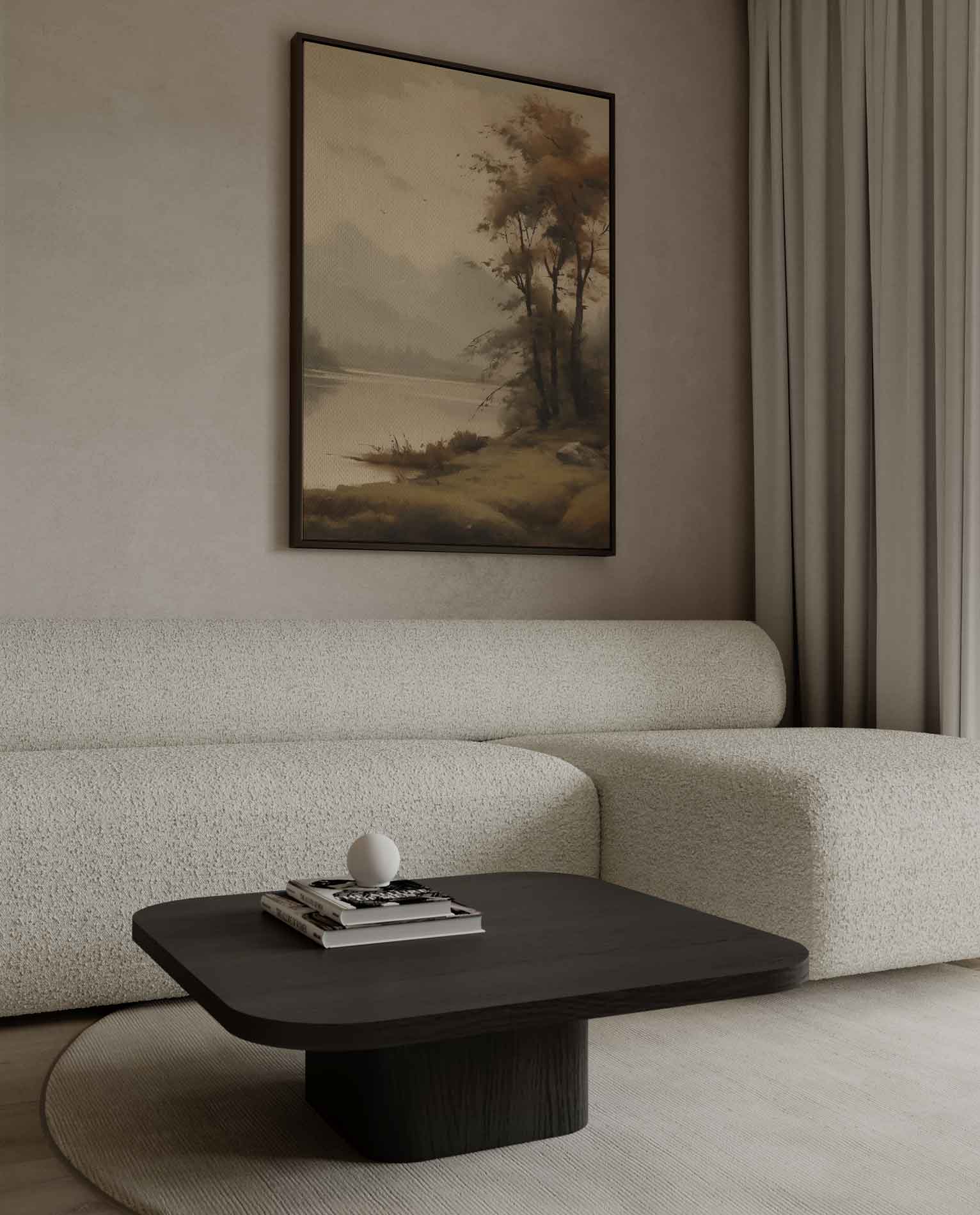 Dromerig Herfstlandschap Kunstwerk-canvas-dibond-plexiglas-wanddecoratie-WallArtistic