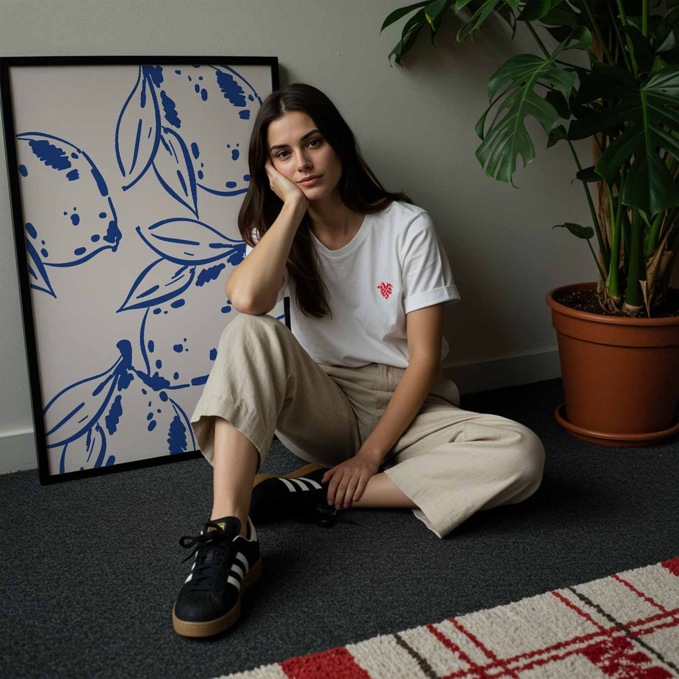 Zomerse Citroen Illustratie Poster-WallArtistic