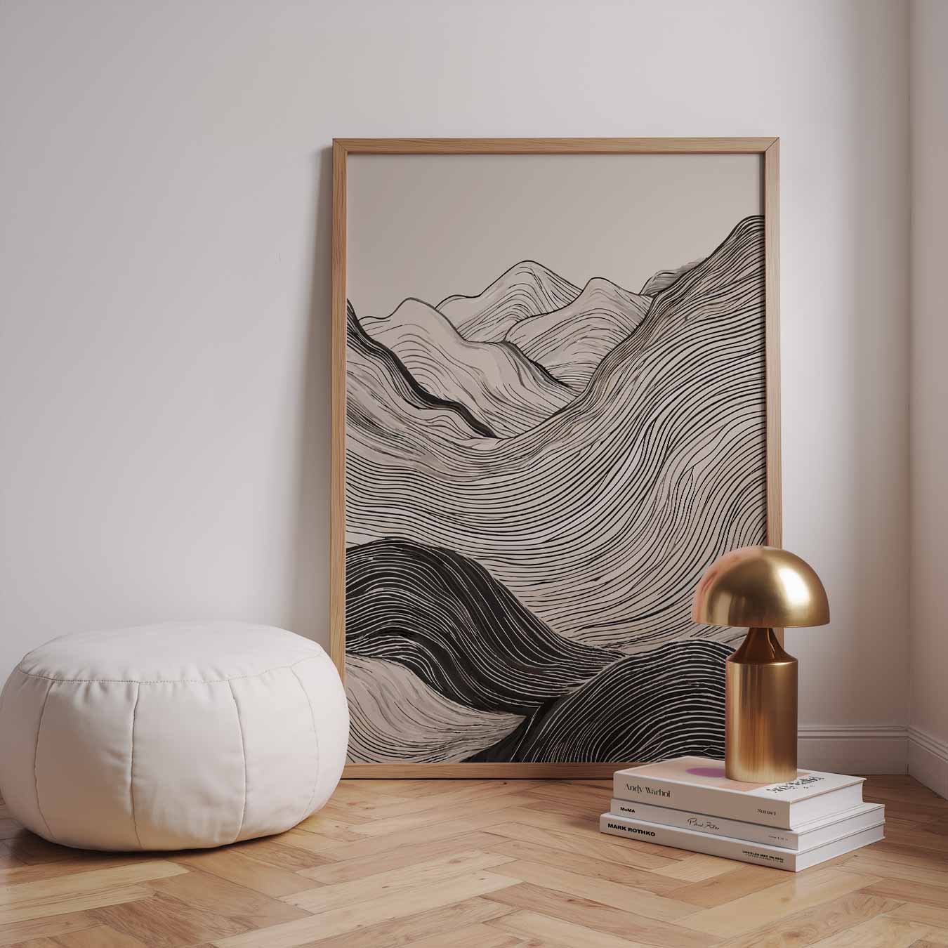 Elegante Berglandschap Poster