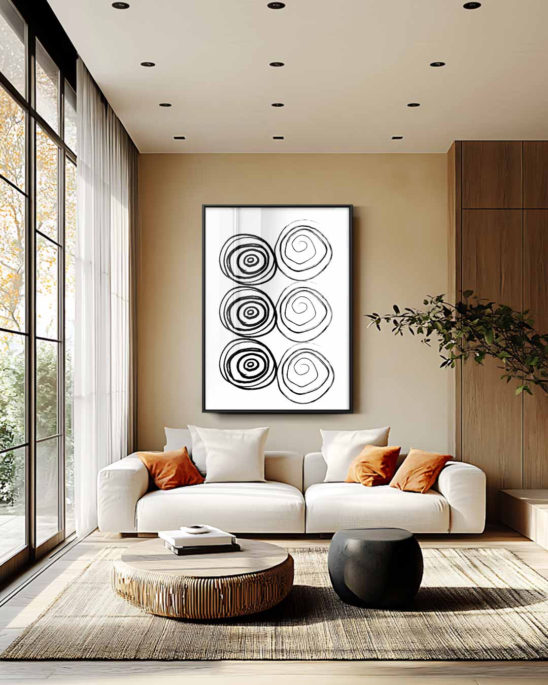 Spiralen in Abstractie Kunstwerk-canvas-dibond-plexiglas-wanddecoratie-WallArtistic